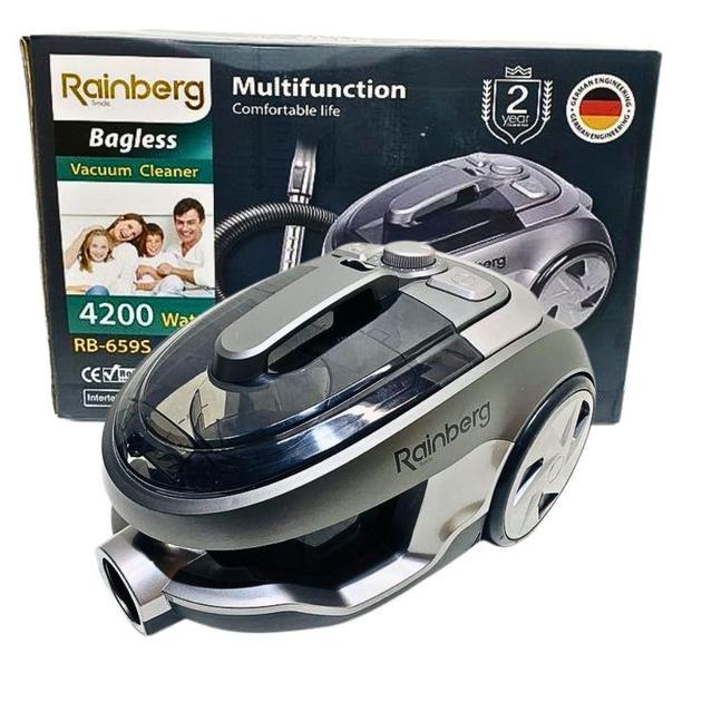Пилосос Rainberg RB-659 S мультициклонного типу з контейнером сухе прибирання 4 л 4200 Вт Пилосос Rainberg RB-659 S мультициклонного типу з контейнером сухе прибирання 4 л 4200 Вт