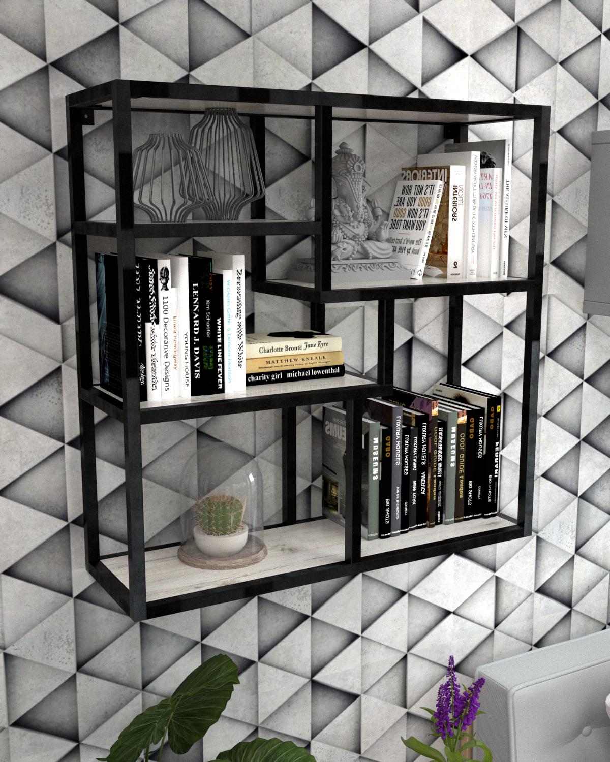 Полка настенная EcoLoft Ортіна DSP-1381-2 в стиле лофт Дуб Кортона (32176602)