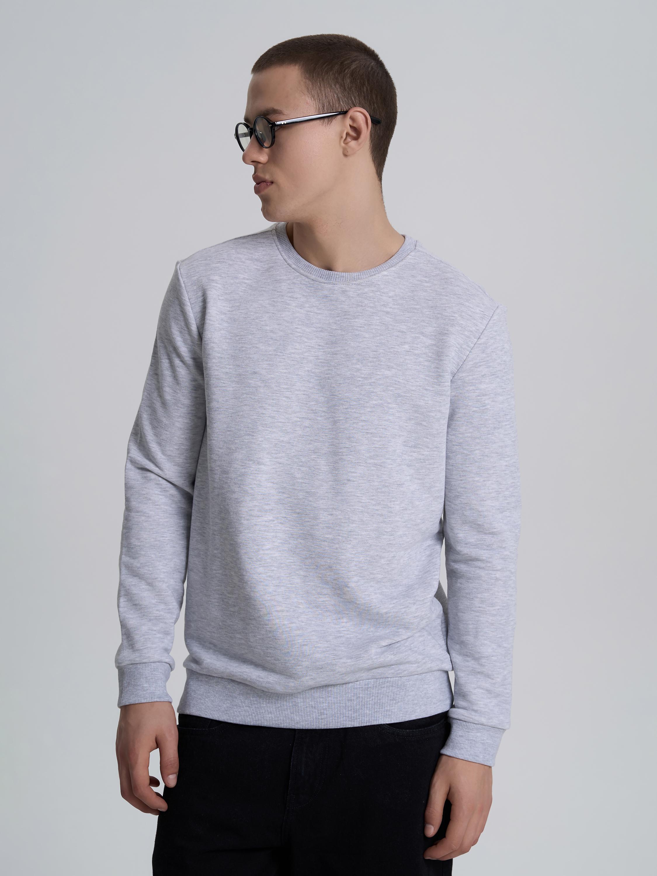 Свитшот мужской базовый ROZA 210542 M Меланж (4824005724008) - фото 5