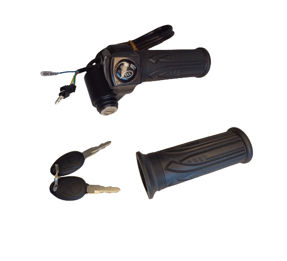 Ручка газа акселератор с замком зажигания для электросамоката 36 V (971)