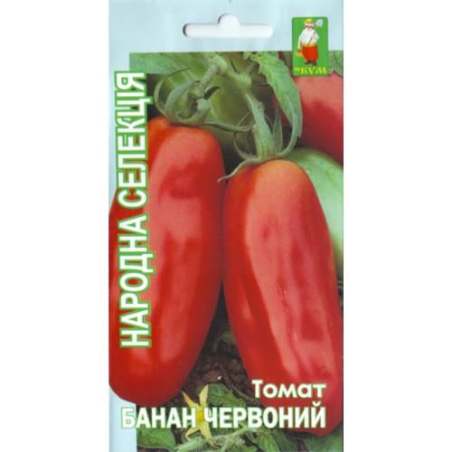 Семена кум "Народна Селекція - Томат Банан Червоний" 30 шт. детерминантный/желтый/бананообразный/для свежего потребления и консервирования