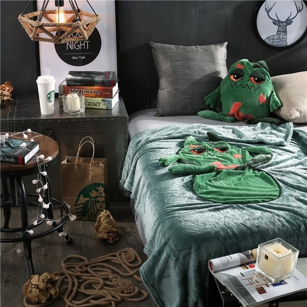 Детский плед Homytex Лягушка 3в1 110х160 Зеленый