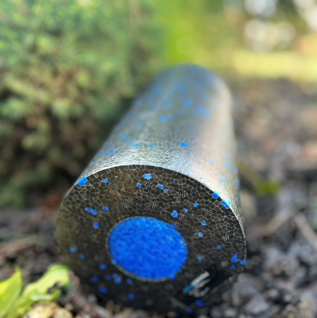 Ролик масажний гладкий PowerPlay PP-4348 2in1 EPP Foam Roller 33x14 см Чорний/Синій (A-013252) - фото 5