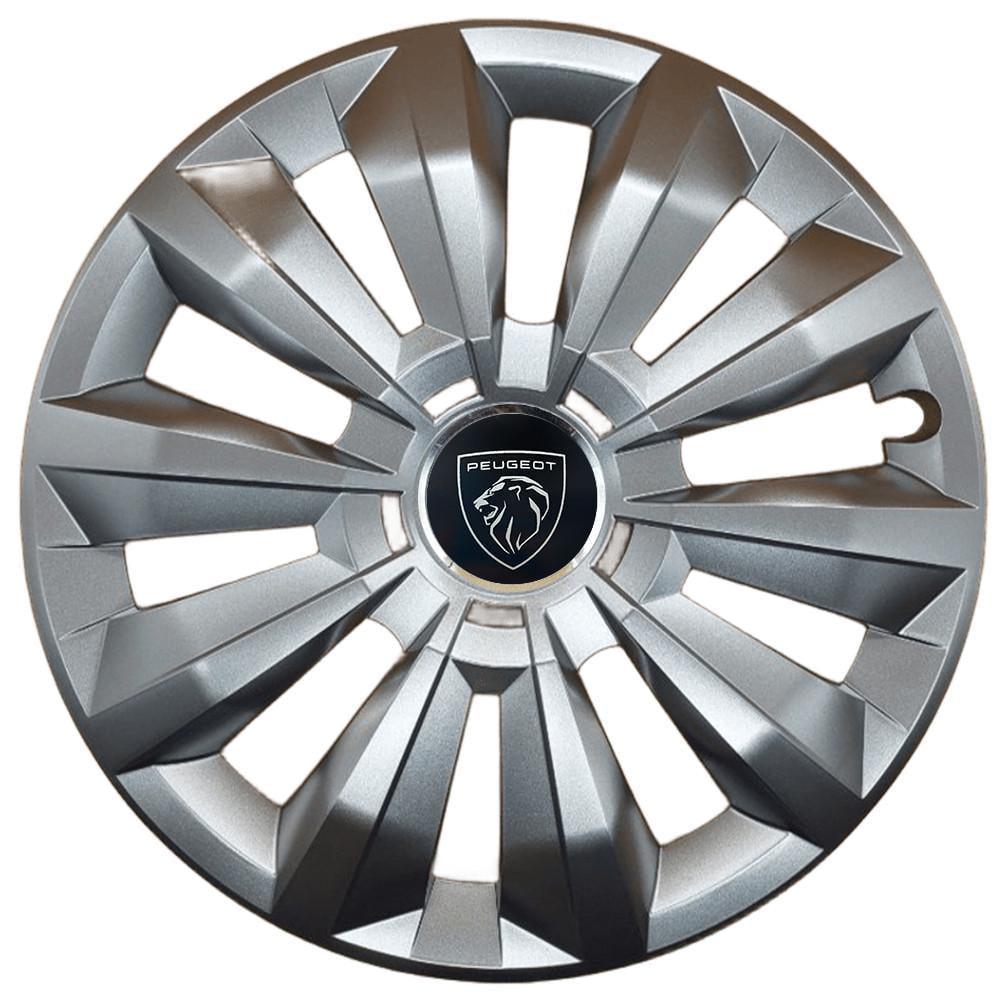 Колпаки SJS R16 с логотипом Peugeot NEW 434 4 шт. Серебристый (2789081291)