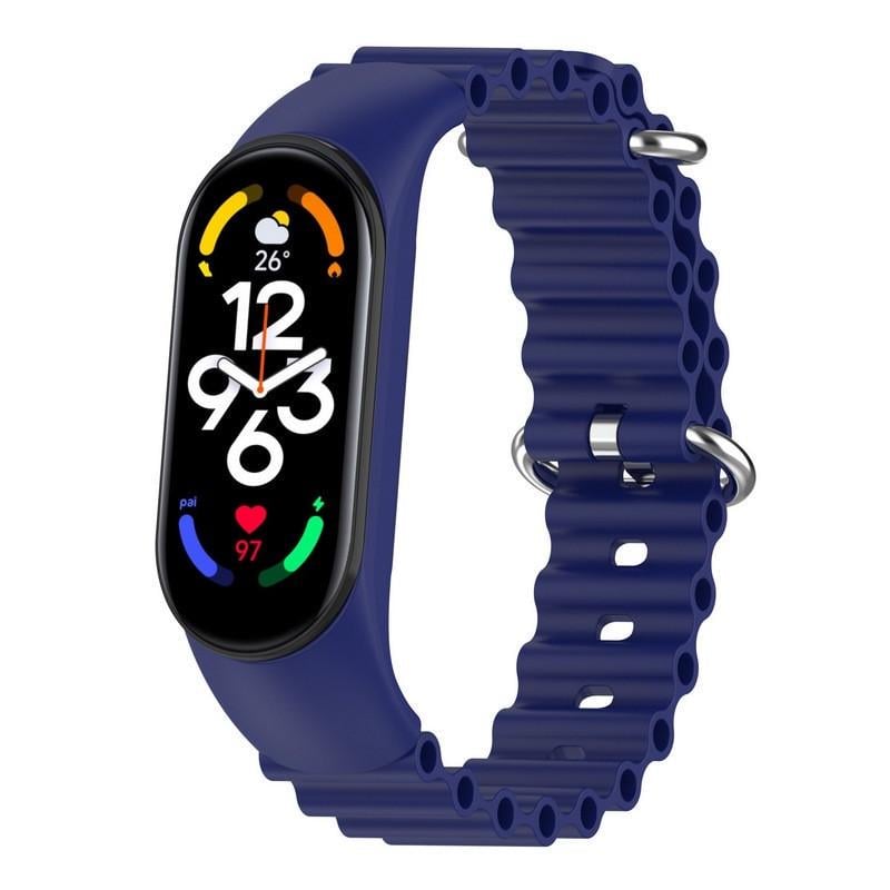 Ремінець Ocean Band для Xiaomi Mi Band 9/8 Синій/Blue (00000077054_8)