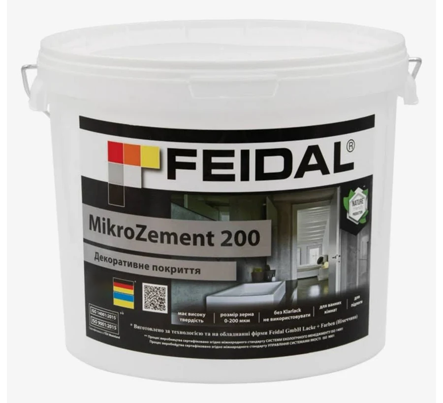 Декоративна штукатурка Feidal MikroZement 200 8 кг Білий (2964627899)