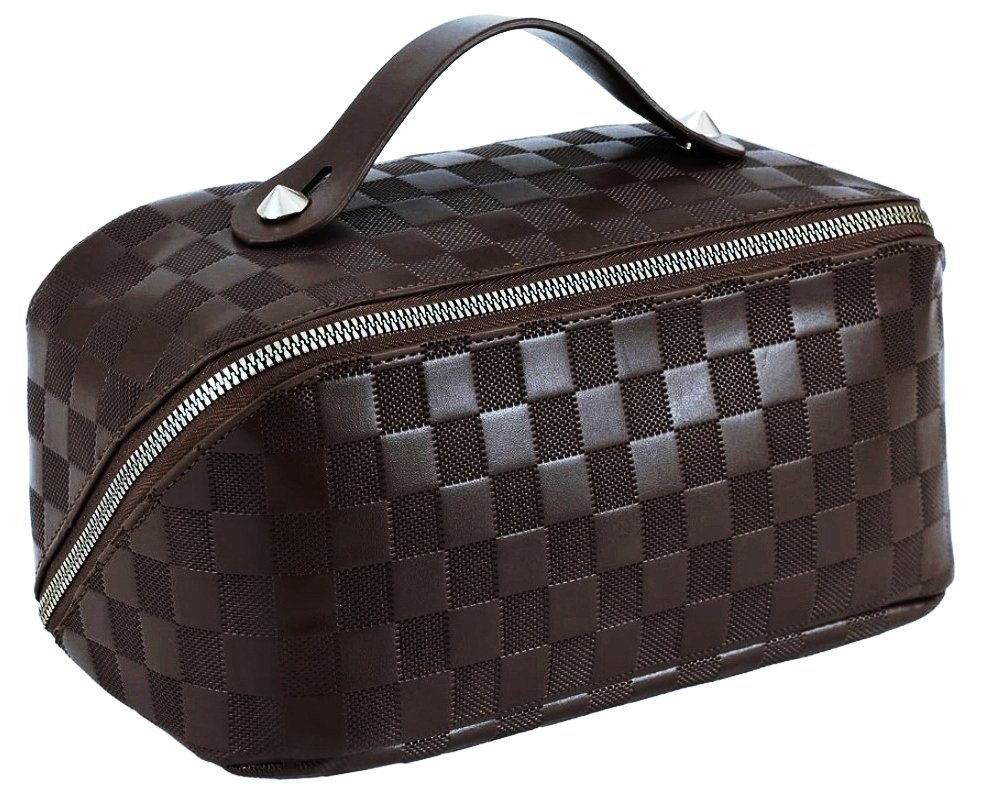Косметичка женская из экокожи Edibazzar Темно-коричневый