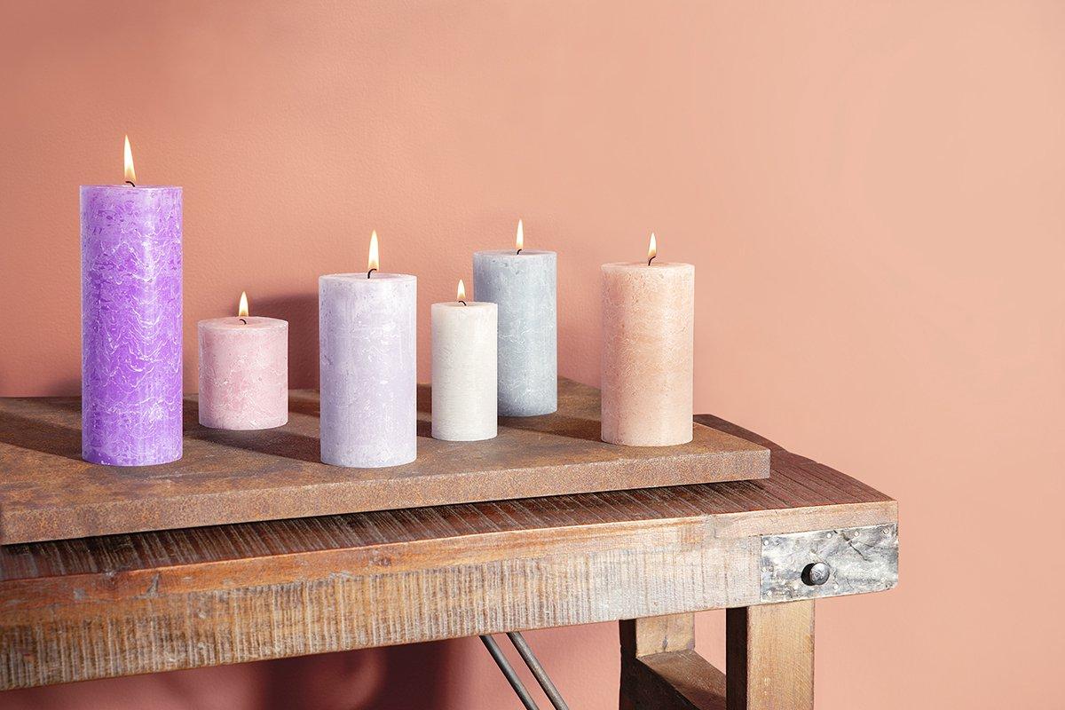 Свічка рустик Bolsius 130/68 Рожевий (22287272) - фото 2