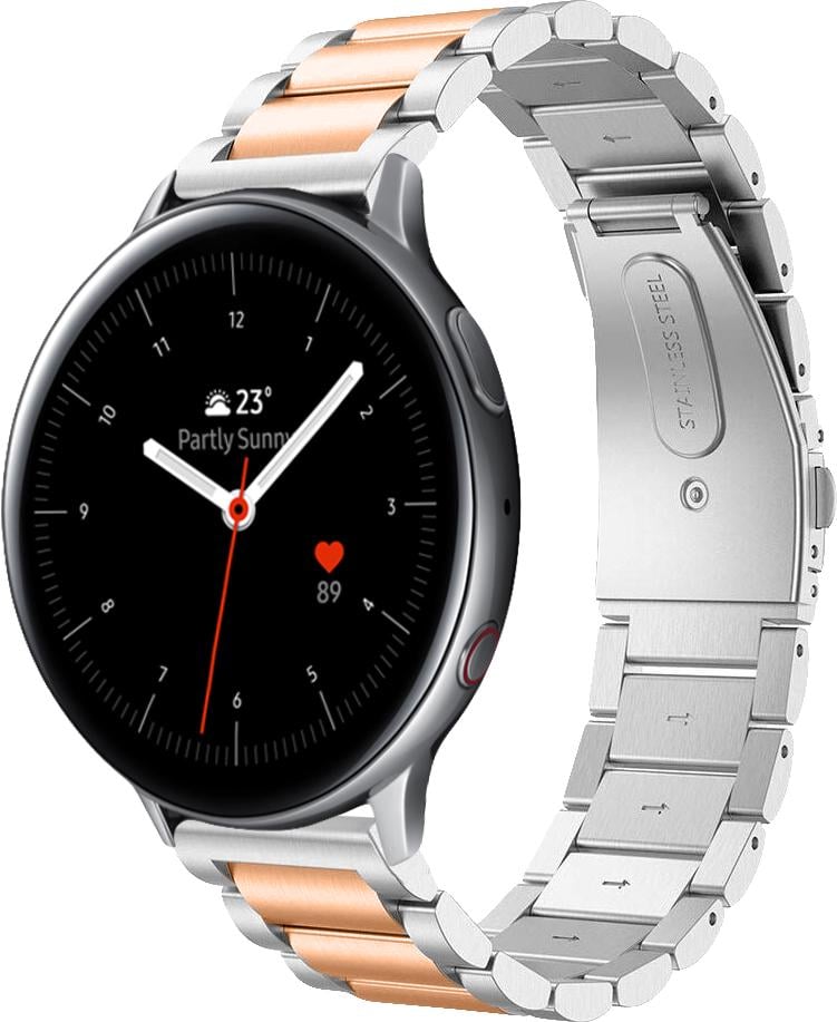 Металлический Ремешок Shain Line для Galaxy Watch Active 2 40/44 мм Silver Rose (28114-68)