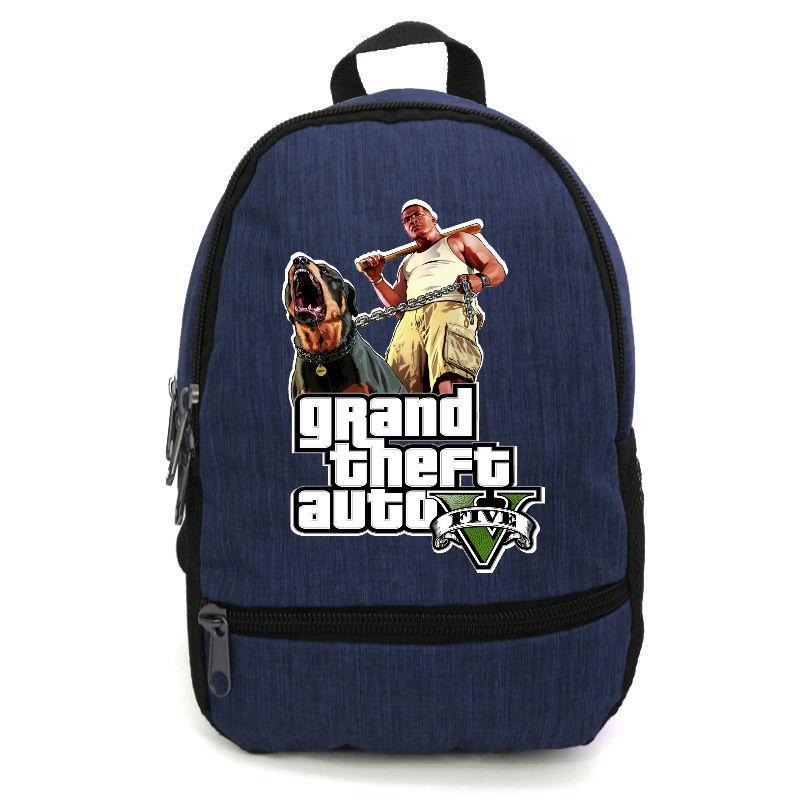 Школьный рюкзак подростковый Cappuccino Toys с принтом GTA-001 12,5 л Синий (1404954791)