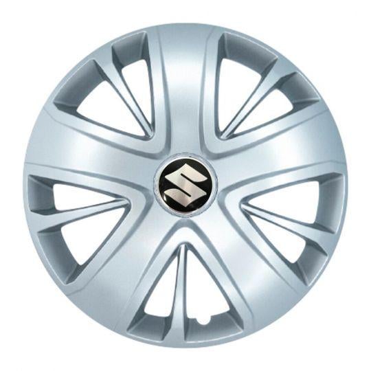 Автомобильные колпаки SKS 428 R16 с логотипом Suzuki 4 шт. Серебристый