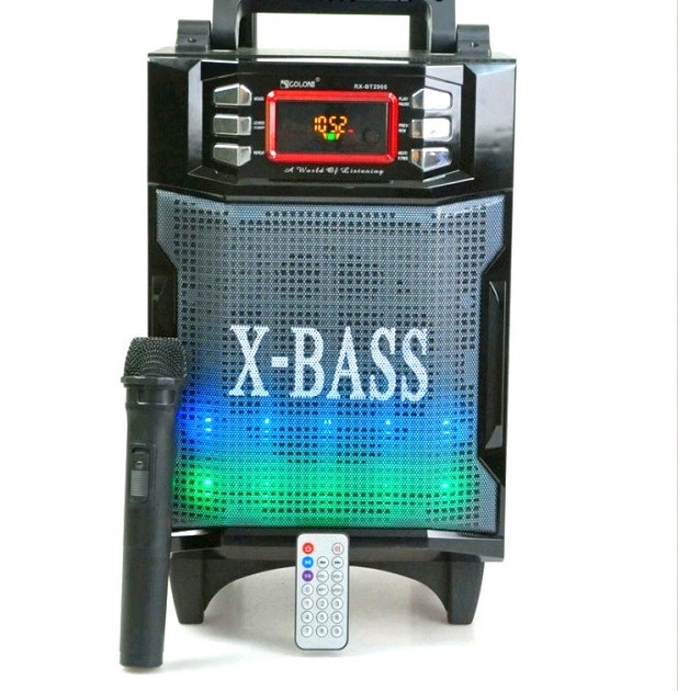 Портативная колонка Golon RX-2900 с микрофоном 30 Вт FM/USB/TF/AUX RGB подсветка Черный (ML-04907) Портативная колонка Golon RX-2900 с микрофоном 30 Вт FM/USB/TF/AUX RGB подсветка Черный (ML-04907)