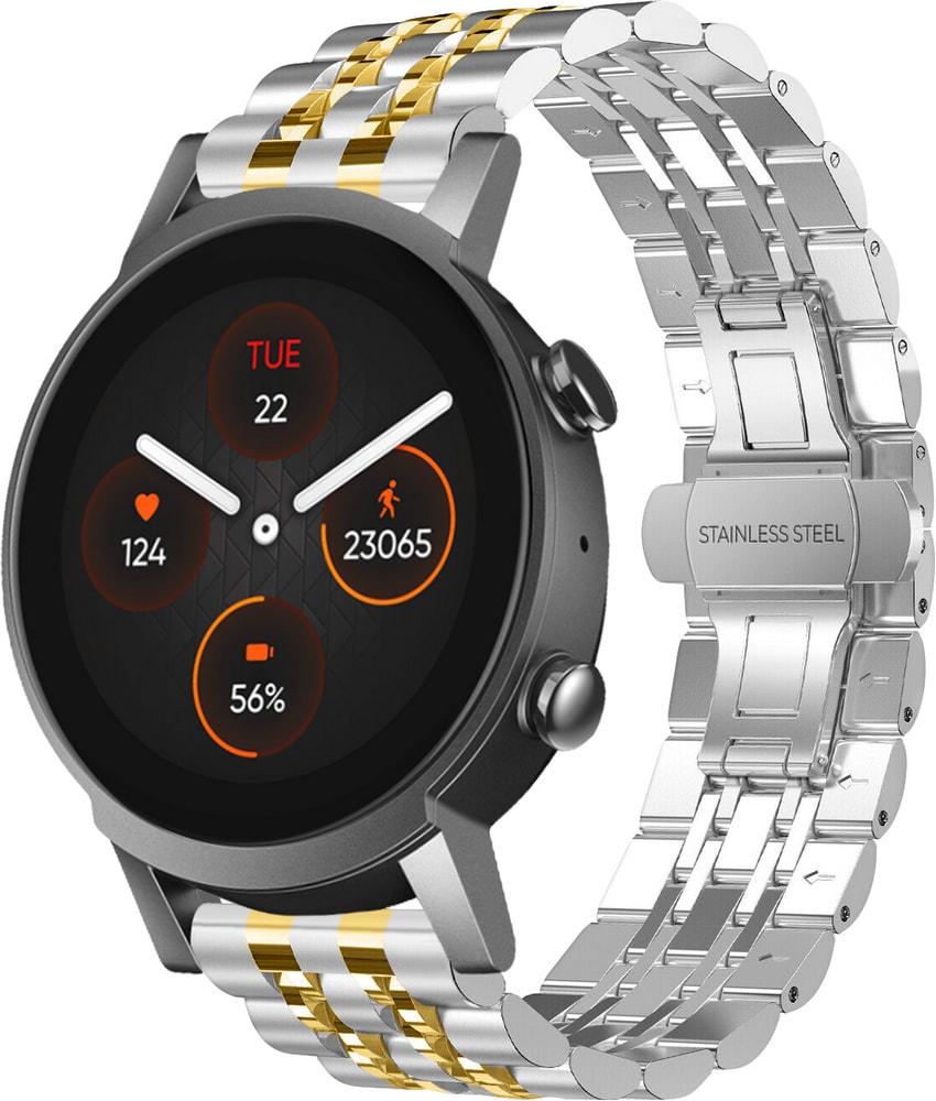 Браслет металлический Spinye Line для Mobvoi TicWatch E3 Silver Gold (29043-67)