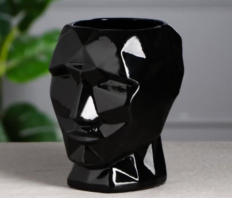 Ваза керамическая BonaDi Кай глянец 19 см Black (10202732) Ваза керамическая BonaDi Кай глянец 19 см Black (10202732)