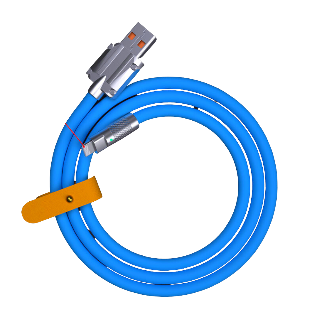 Кабель Lightning - USB 1 м Синій (68-0001)