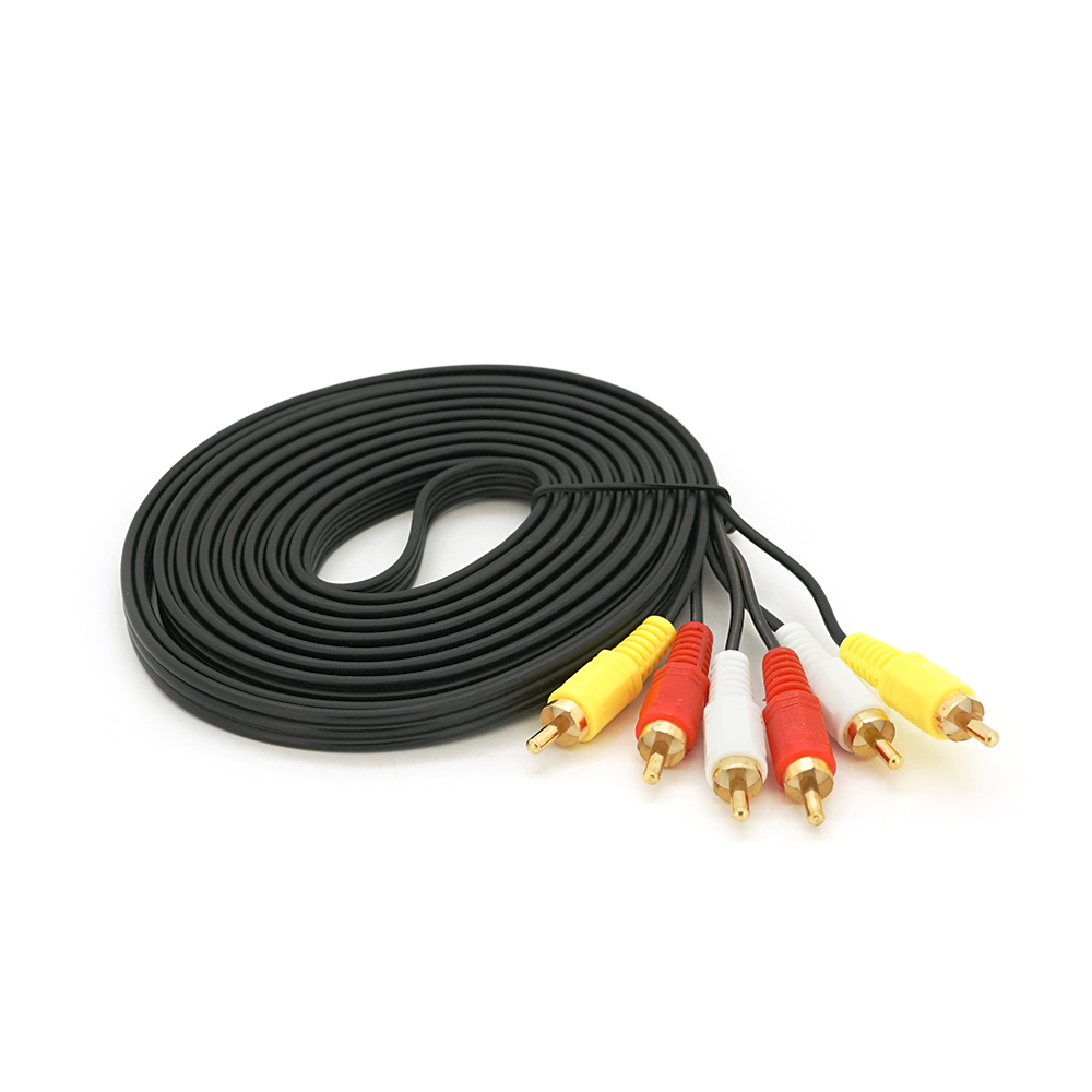 Кабель Audio-Video 3RCA-3RCA с золотыми разъемами для Hi-Fi систем 5 м (YUT_V10970)