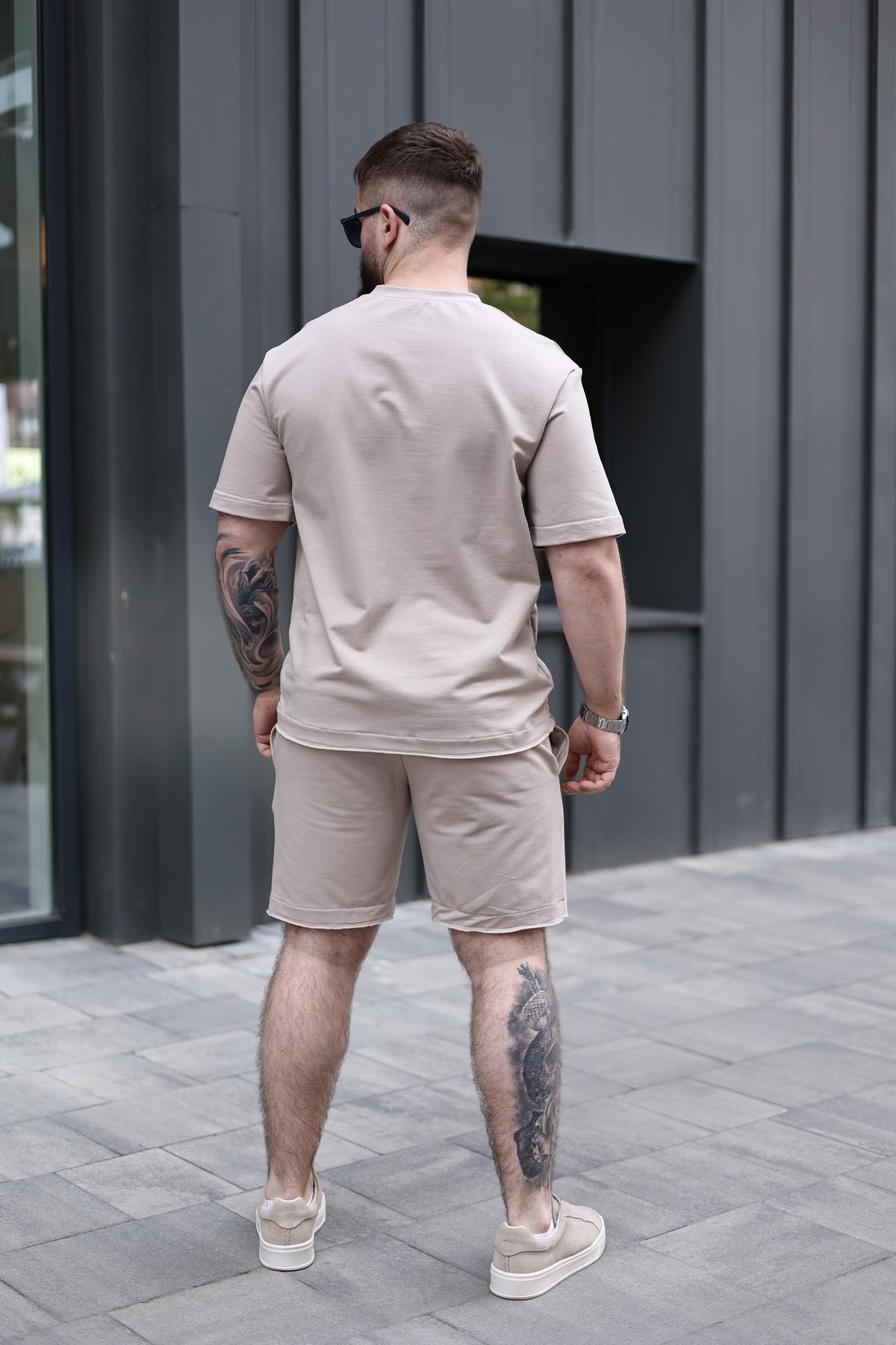 Комплект мужской летний BREEZE оверсайз L Бежевый (1576420348/2) - фото 6 Комплект мужской летний BREEZE оверсайз L Бежевый (1576420348/2) - фото 6