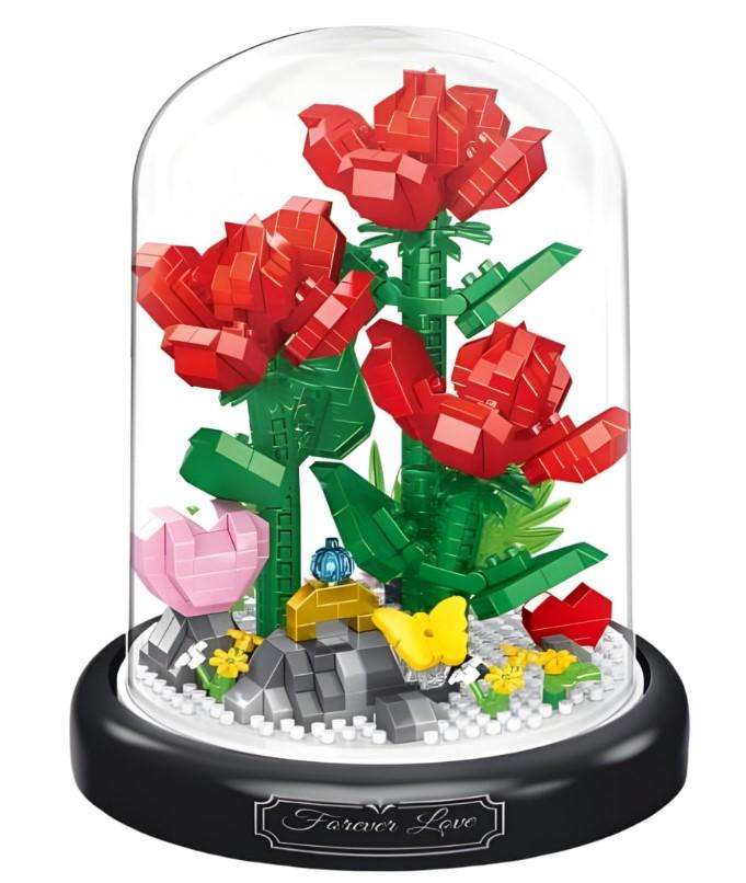 Конструктор Spring Roses серия Flower Flask Весення роза под куполом 684 детали (2104619284)