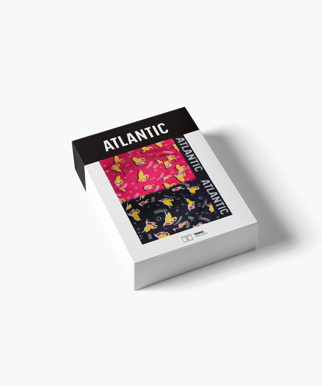 Набор трусов-боксеров Atlantic 2MHH-007 трикотажных с принтом уток 2 шт. M Синий/Розовый (27881183) - фото 6 Набор трусов-боксеров Atlantic 2MHH-007 трикотажных с принтом уток 2 шт. M Синий/Розовый (27881183) - фото 6