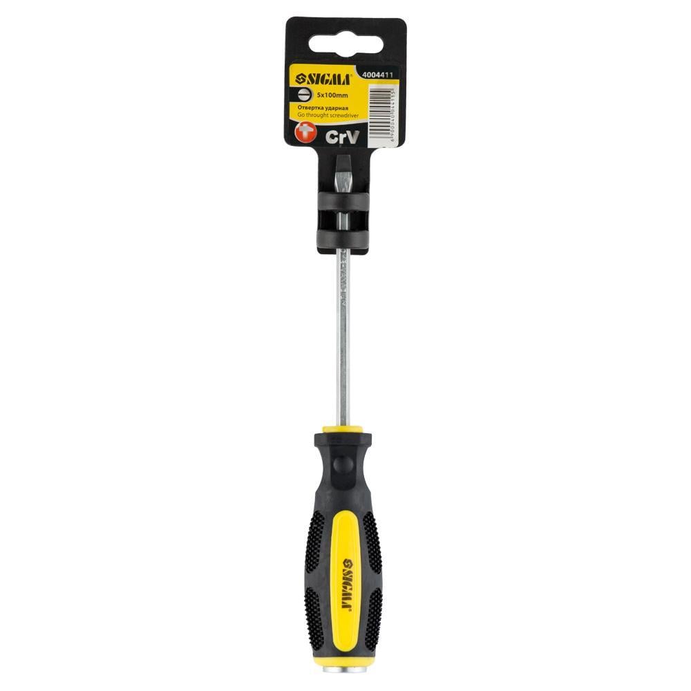 Отвертка ударная шлицевая Sigma SL5x100 мм CrV (4004411)