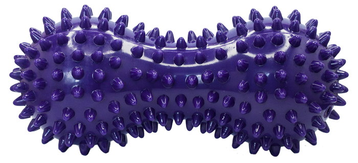 Мяч массажный двойной с шипами для стоп и спины 7х15 см