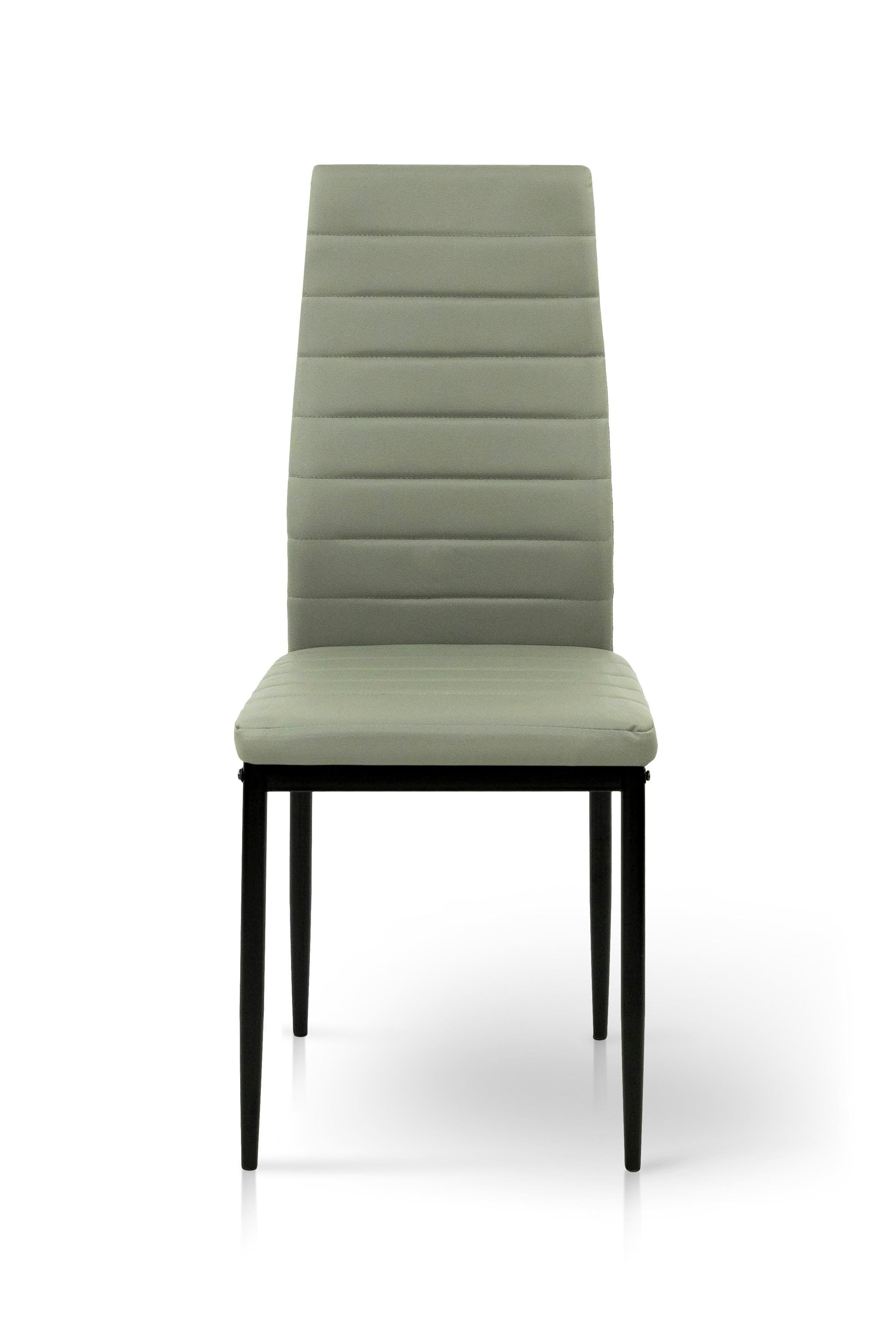 Стул для кухни и гостиной ГРЕЙС Рио 390х960х530 мм Черный/Светло-серый (GAА0056266) - фото 2