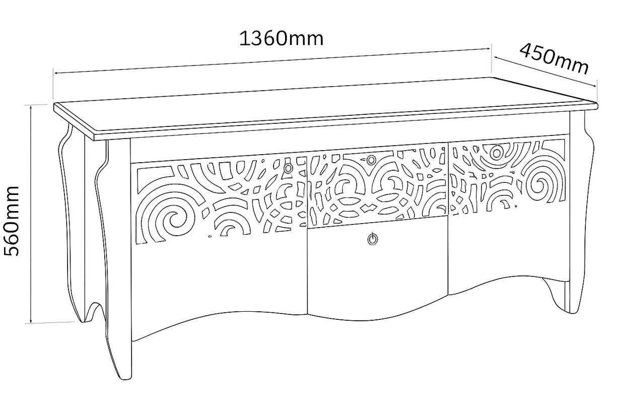 Тумба під ТВ Майстер Форм Гефест 1360х450х560 мм Венге магія/Дуб сонома (907821) - фото 2