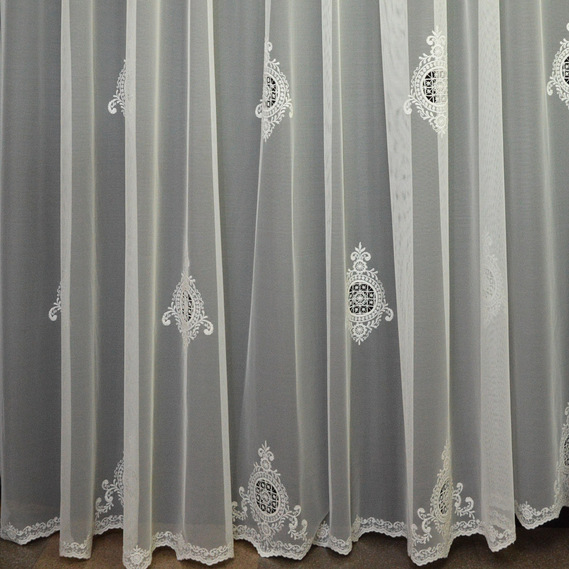 Тюль фатин IDEIA Геральдіна V-A1 2,8 м з вишивкою Крем (2200004055886)