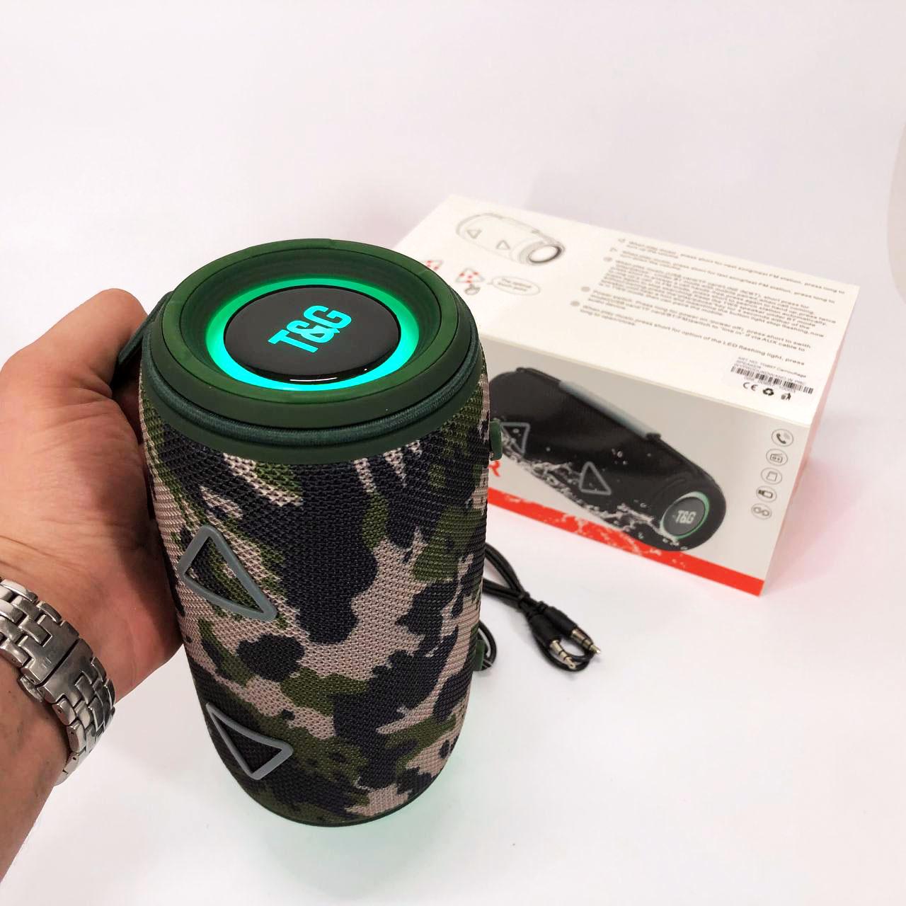 Колонка Bluetooth TG657 з RGB підсвічуванням 1500 mAh Камуфляж - фото 13