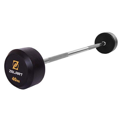 Штанга фиксированная прямая Rubber Coated Barbell Zelart TA-2685 40 кг Черный (58363066) - фото 1