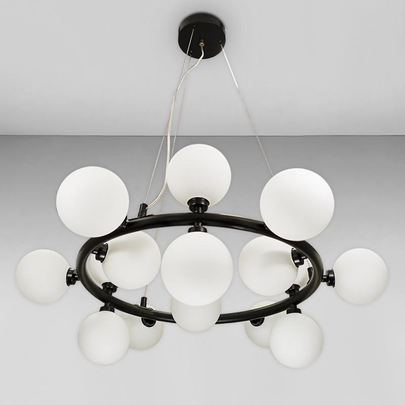 Люстра подвесная Light House LS-18066-15 Черный/Белый