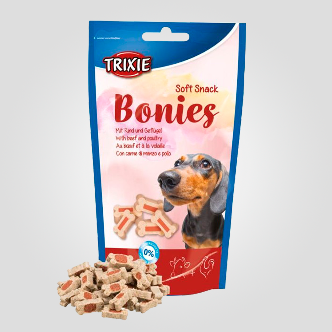 Лакомство для собак Trixie Soft Snack Bonies малых пород и щенков с говядиной и птицей 75 г (20505259)