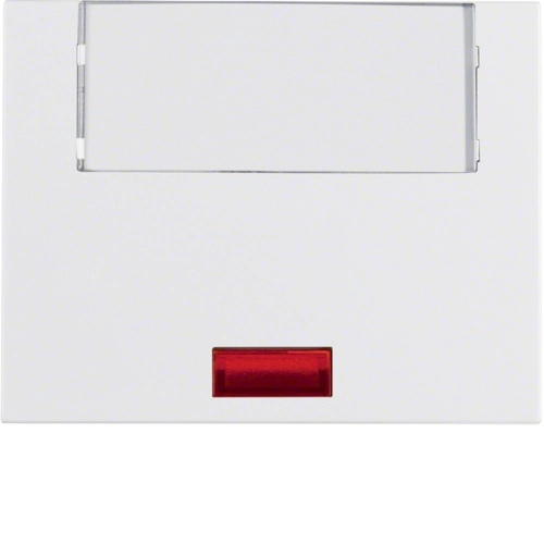 Панель лицевая Berker K.1 для выключателя с линзой и большим полем для надписи Полярная белизна (14967009)