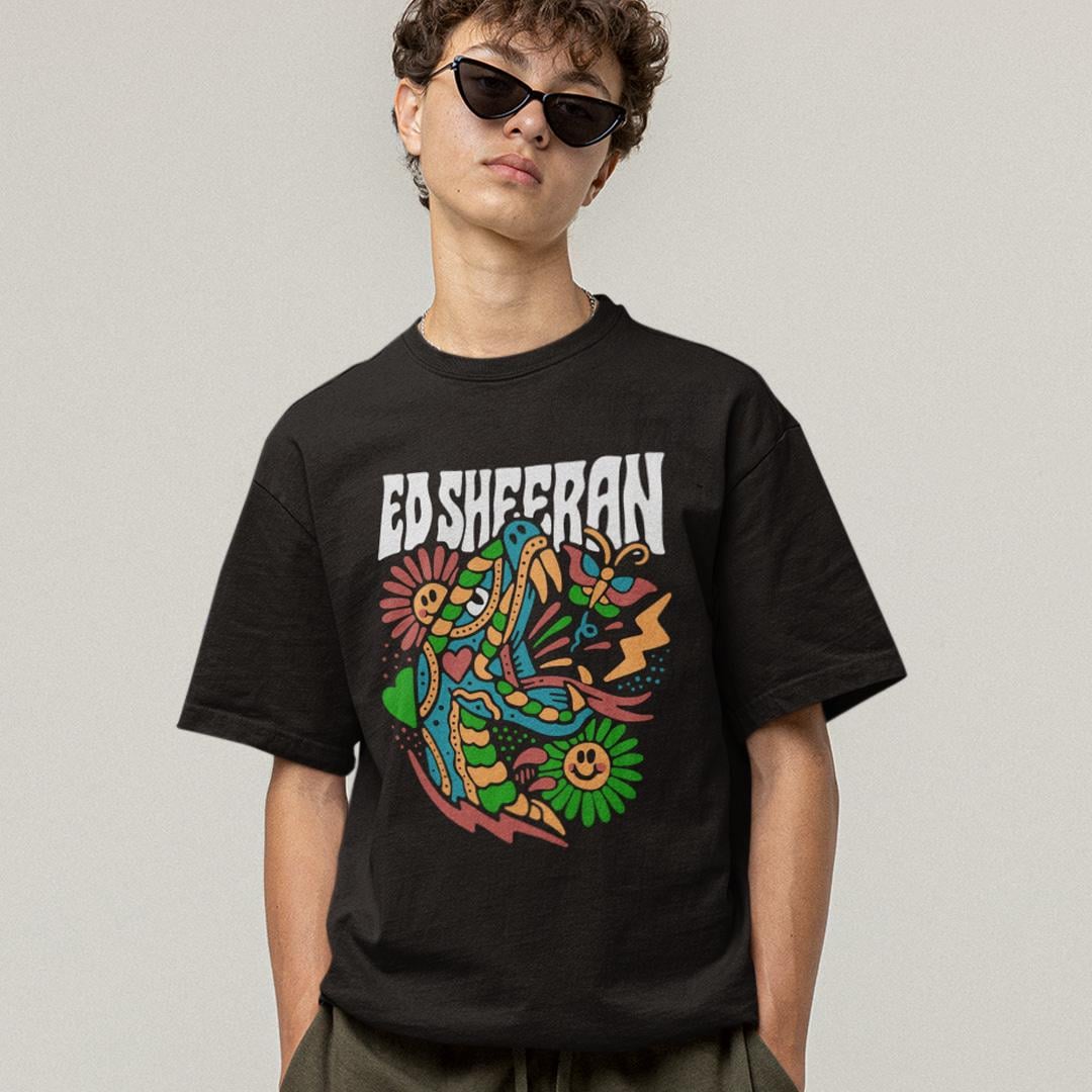Футболка унисекс Ed Sheeran Mathematics Concert Tour Snake 3XL Черный (0000016890)
