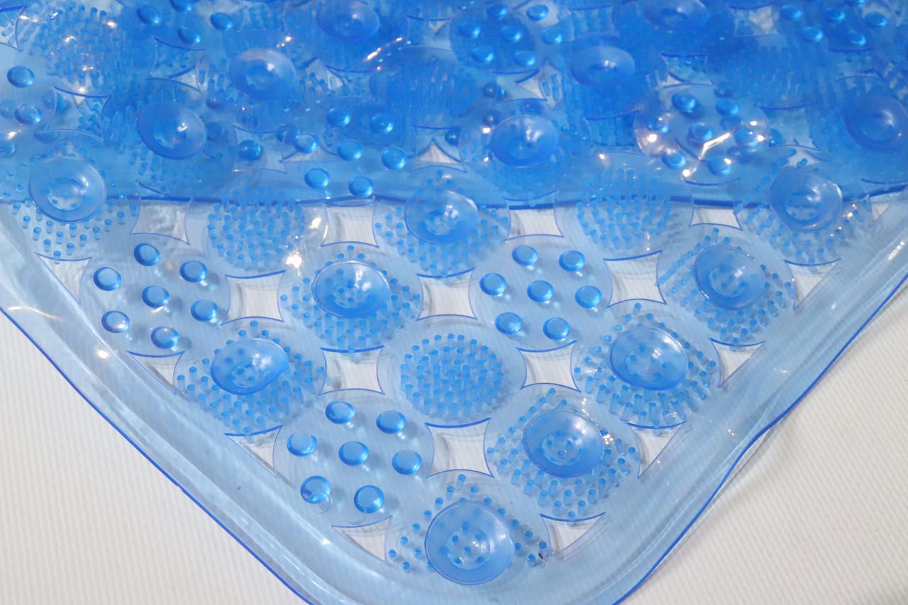 Килимок на дно ванни антиковзний 78x47 см Блакитний (m-7849/blue)