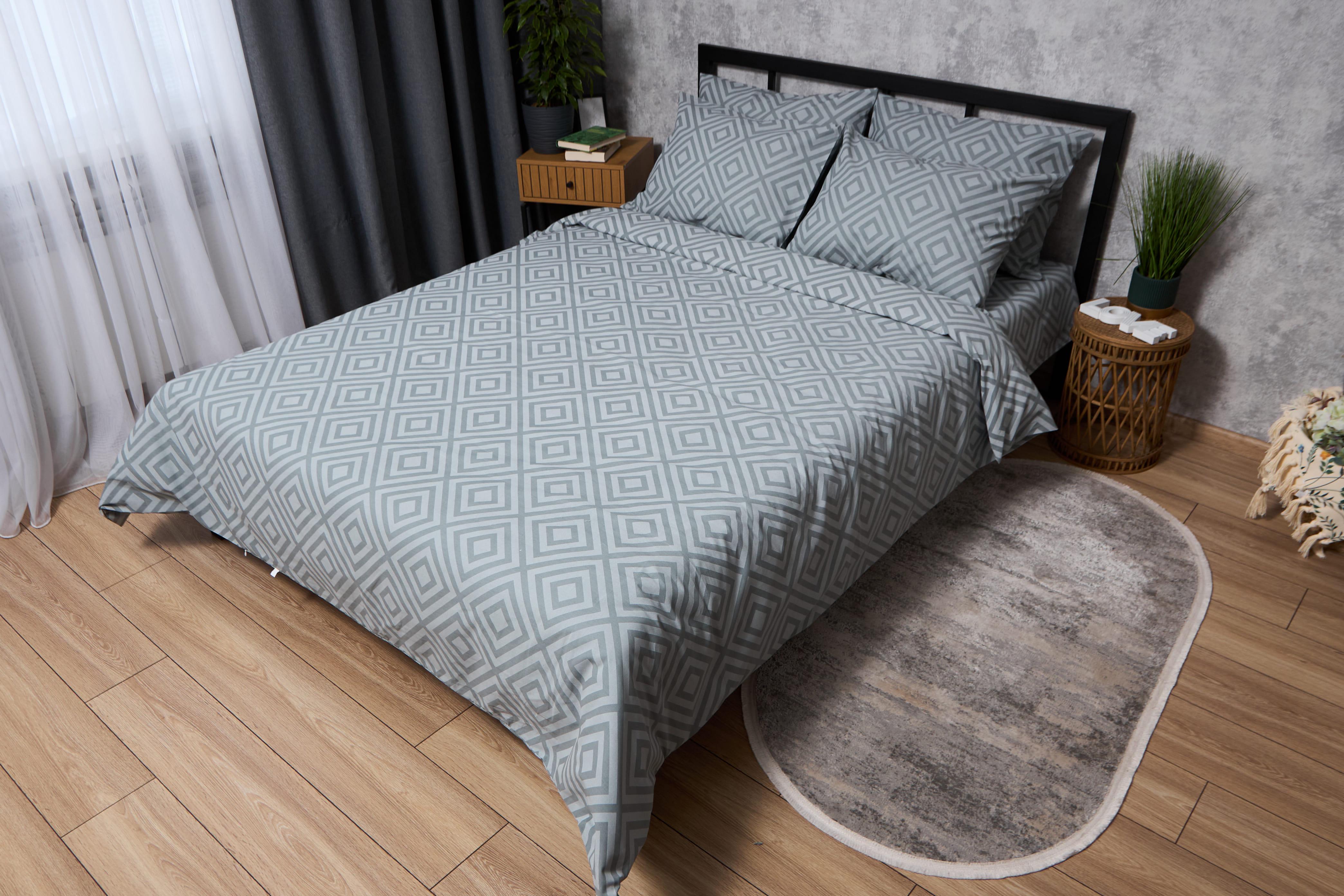 Комплект постельного белья Moon&Star Бязь Gold Люкс Silver Maze King Size 220x240 см наволочки 2 шт. (MS-820011692)