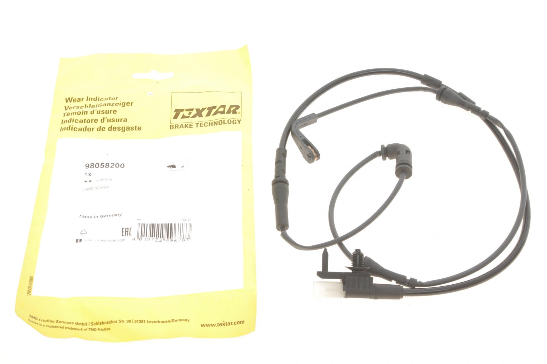 Датчик износа тормозных колодок передних Land Rover Discovery/Range Rover Evoque 1,5-2,2D 11- L 1205 мм (98058200)