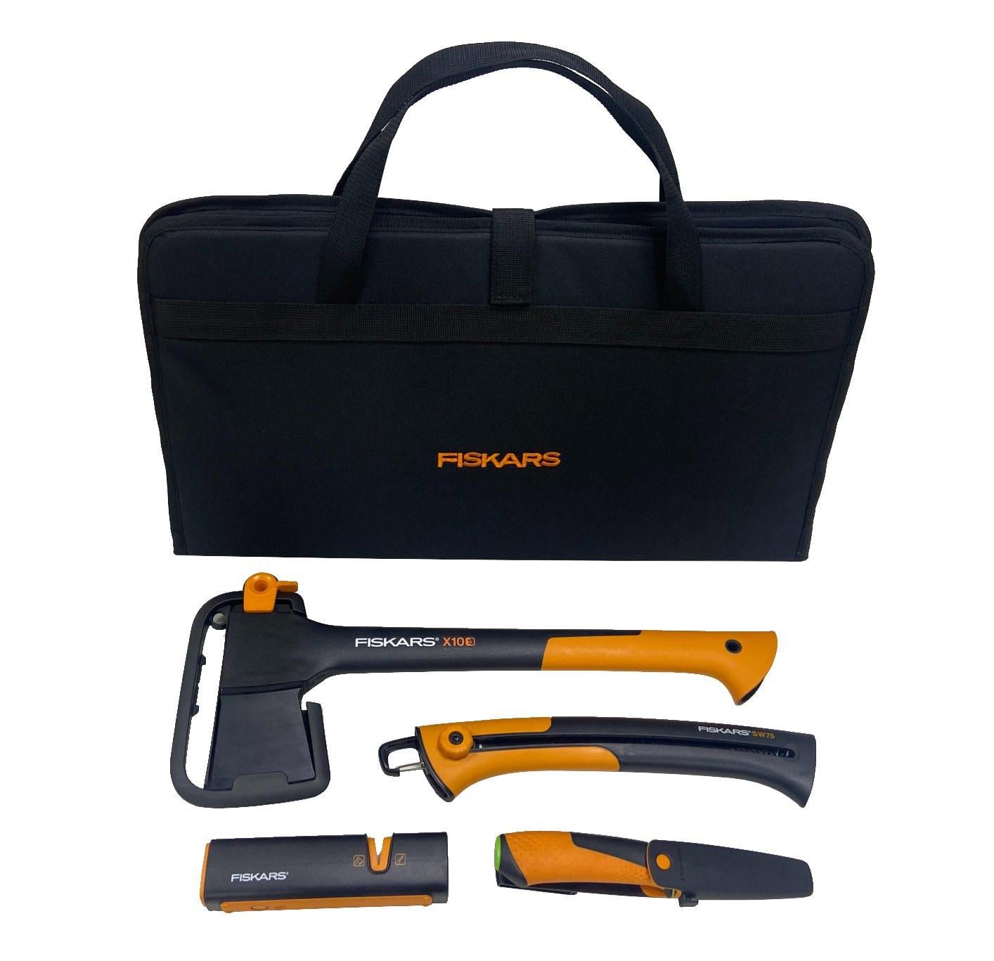 Набор подарочный Fiskars топор 1015619/точило 1000601/чем 1023619/пила 1000614 (2021282)