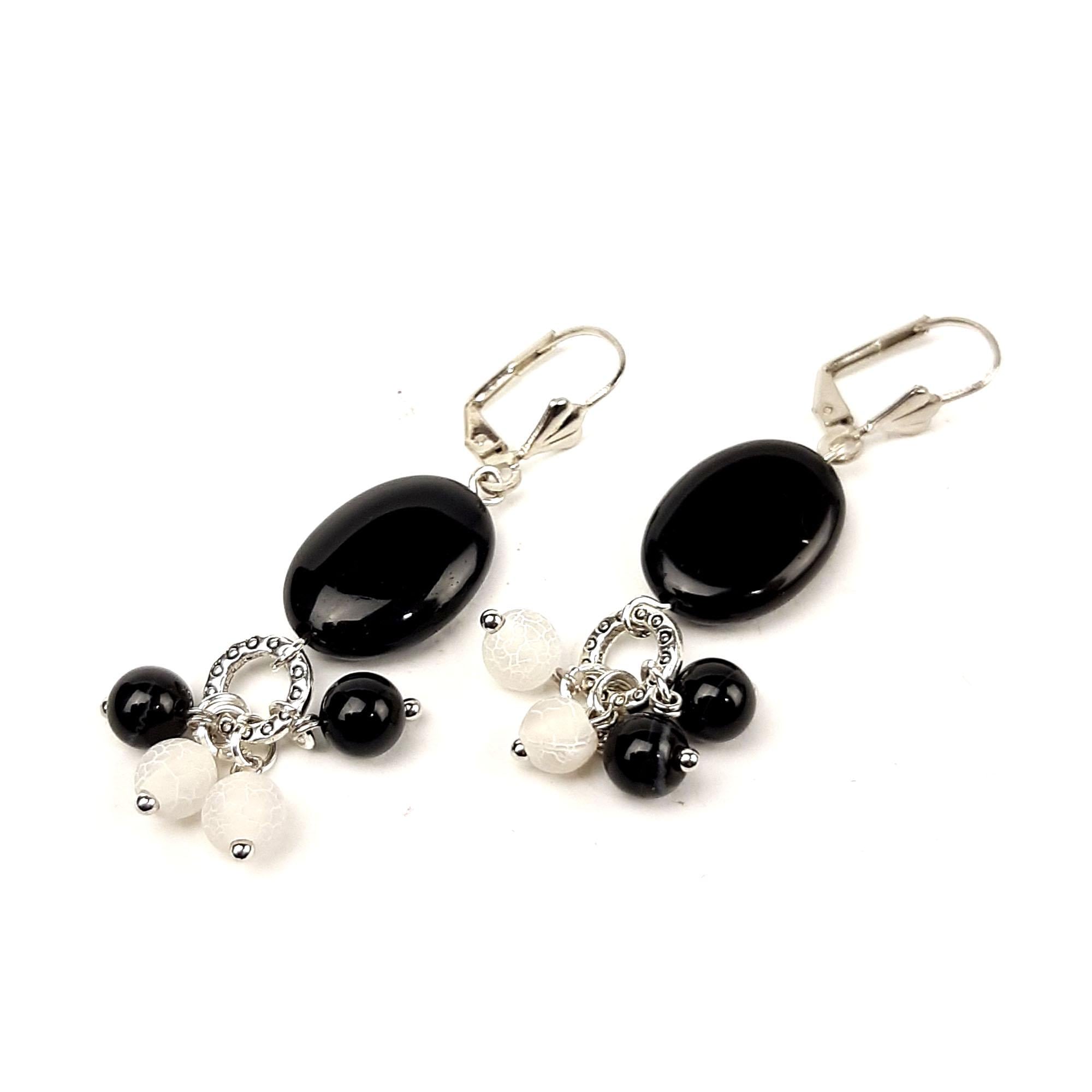 Серьги DARSANA Зима из натурального камня агат (DRSU005459)