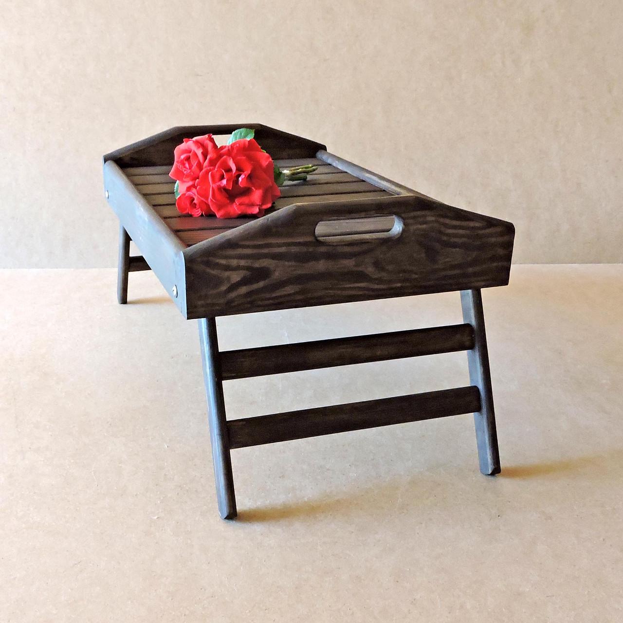 Столик-піднос для сніданку з дерева Аляска Мокко (СТП-001710) - фото 3 Столик-піднос для сніданку з дерева Аляска Мокко (СТП-001710) - фото 3