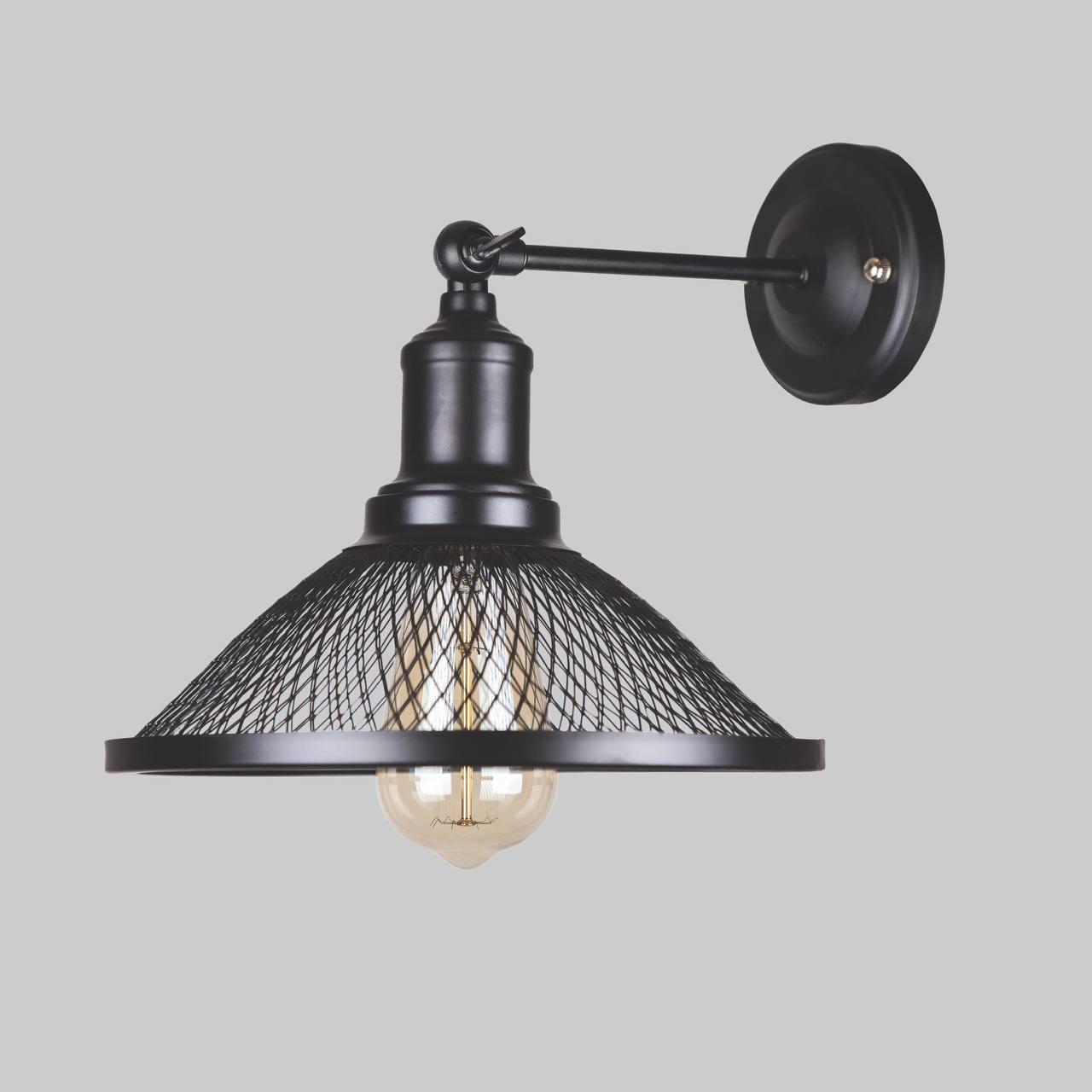 Бра на ровной ножке Черный (907-W009F-1 BK)