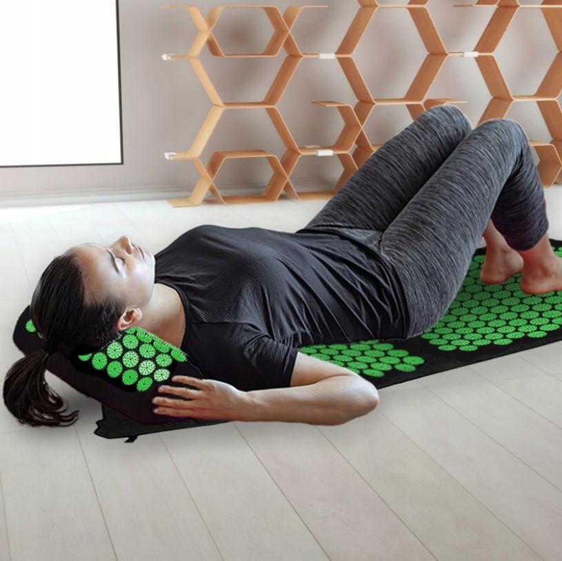 Массажный акупунктурный коврик с подушкой AKUMATA SHARK от боли в спине Green (id_1219) - фото 8 Массажный акупунктурный коврик с подушкой AKUMATA SHARK от боли в спине Green (id_1219) - фото 8