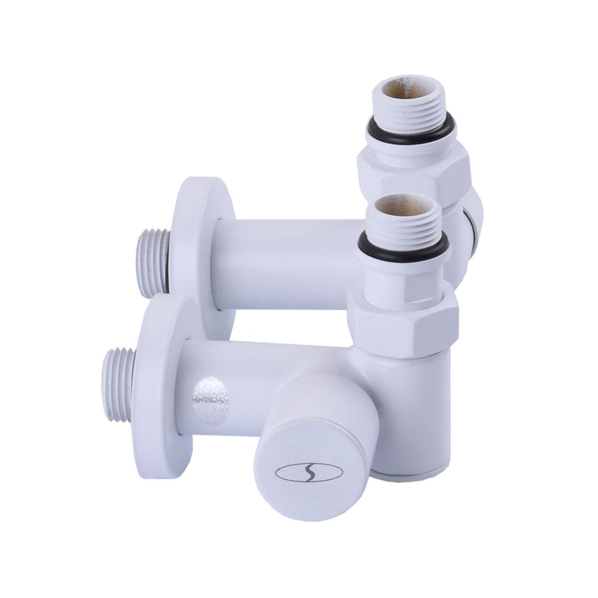 Кран кутовий під ТЕН Solomon 1/2"х1/2" 2 шт. Білий - фото 3