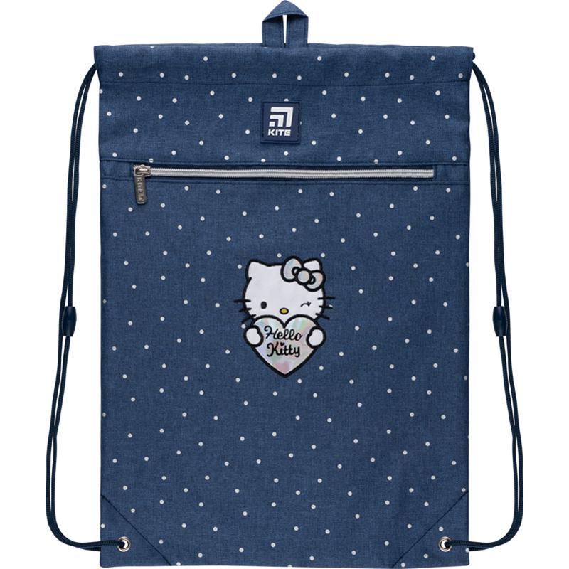 Сумка для взуття з кишенею KITE Education Hello Kitty 46x33 см Синій (HK22-601M-2)