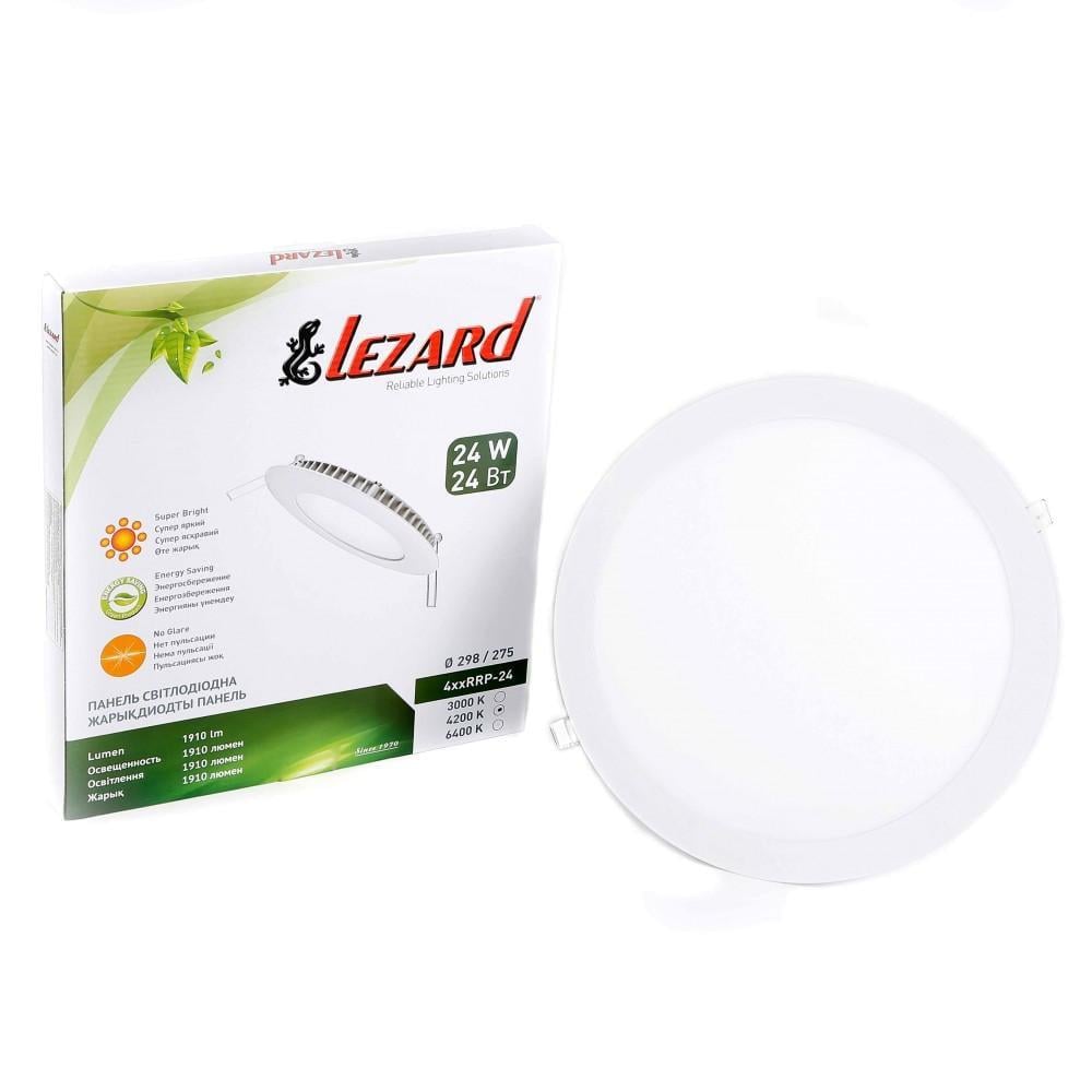 Точковий світильник Lezard LED вбудований круглий 24W 4200K Білий (442RRP-24)