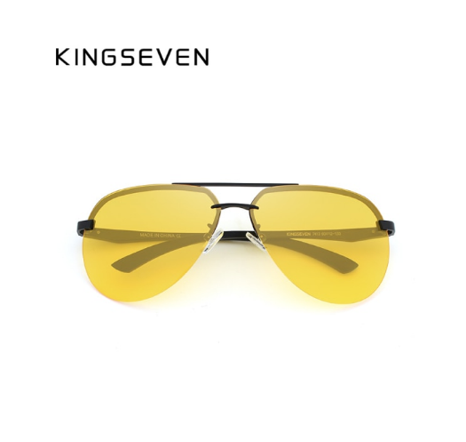 Фірмові сонцезахисні окуляри Авіатори з поляризованими лінзами нічне бачення N7413 KINGSEVEN DESIGN - фото 2 Фірмові сонцезахисні окуляри Авіатори з поляризованими лінзами нічне бачення N7413 KINGSEVEN DESIGN - фото 2