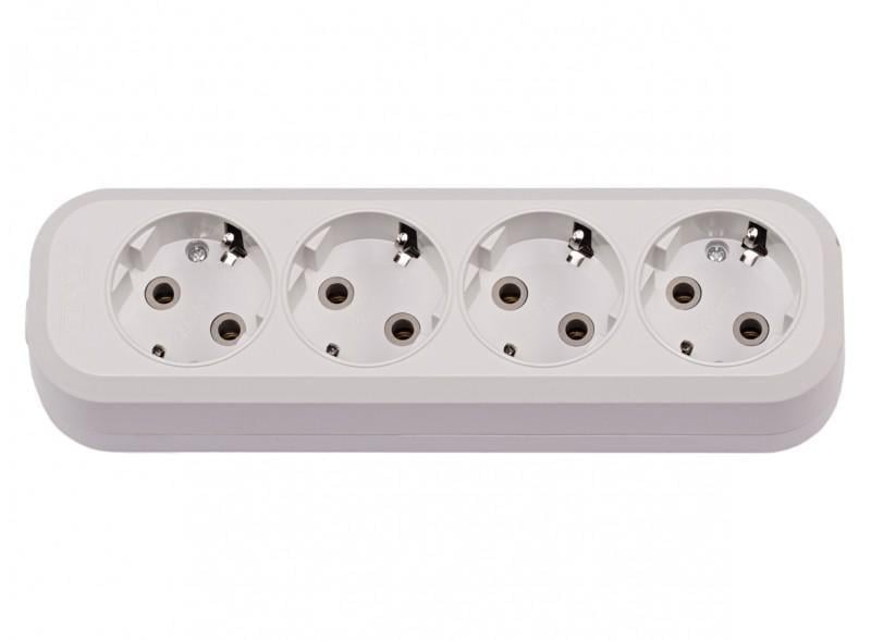 Колодка чотиримісна Luxel BENEFICE з заземленням (7151)