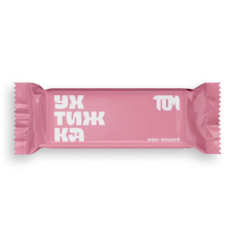 Протеиновый батончик 10 г білка TOM peanut butter 45 г Мак/Вишня