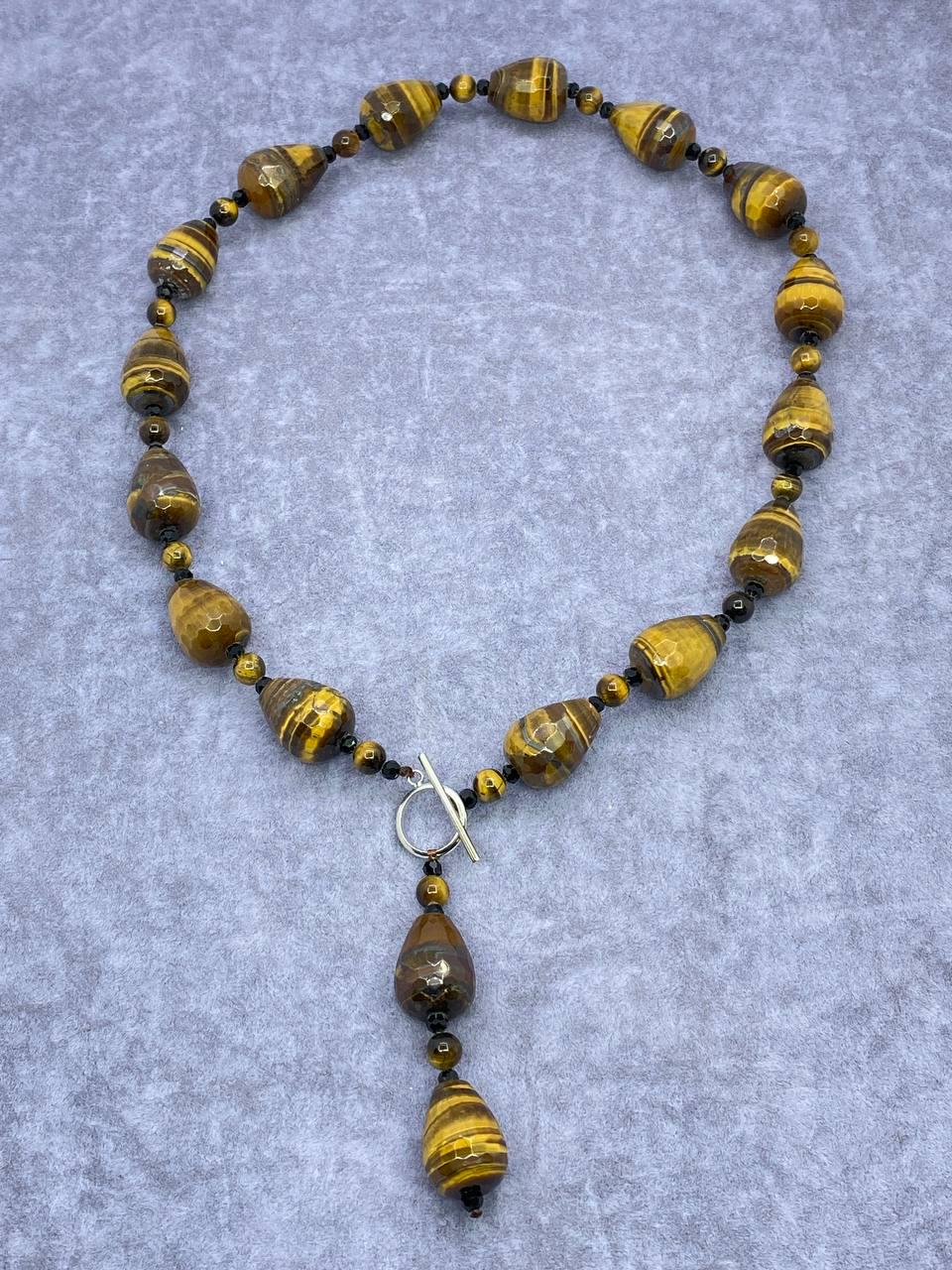 Бусы тигровый глаз 48 см Разноцветный (1024)