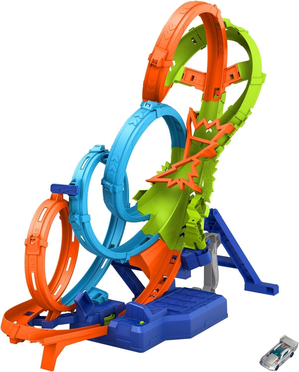 Трек Hot Wheels Action 4-Loop Crash Out безумные виражи и петли (HXT06)